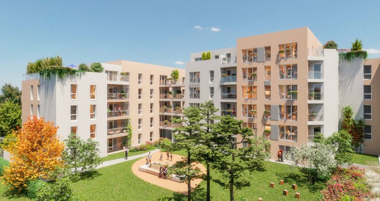 Achat / Vente appartement neuf Décines-Charpieu à 18 min de Lyon Part-Dieu en tram T3 (69150) - Réf. 10837